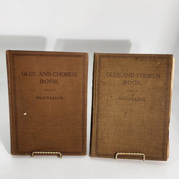 Glee & Chorus Book J.E. NeCollins 1911 Hardcover Set of 2 Songbook Vintage - Picture 1 of 11